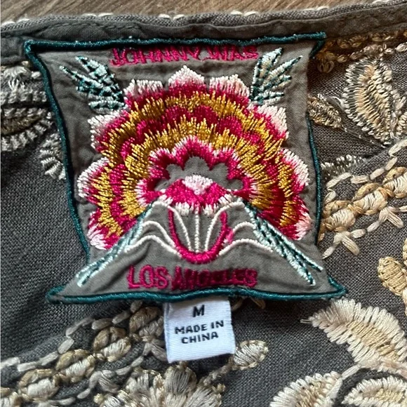 Johnny Was Khemi Embroidered Linen Tank Dress SZ M - Picture 15 of 16